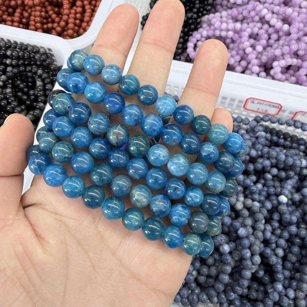 Copied - 8MM Blue Apatite Bracelet